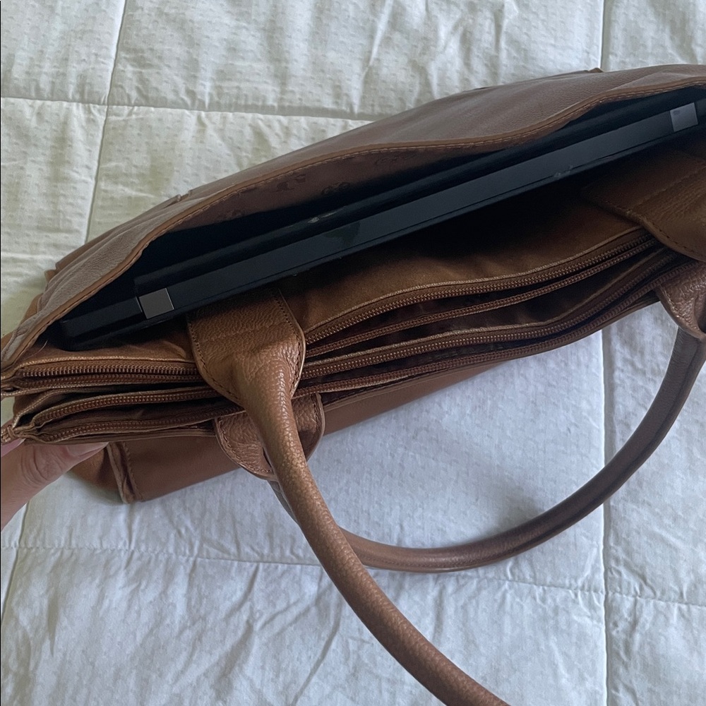 Tory Burch Tan Leather Tote - Picture 10 of 14